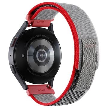 KALEBOL KLB-YJNLHH-001 Samsung Galaxy Watch3 45mm / Huawei Watch GT4 46mm Wristband Sport Strap 22mm - Rød + Grå