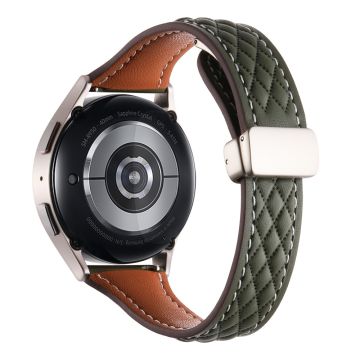 Samsung Galaxy Watch3 45mm / Huawei Watch GT 4 46mm Urrem 22mm Ægte okselæderrem - Olivengrøn