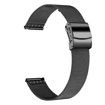 Garmin Vivomove Style / GarminMove Style Rem 20mm Rustfrit Stål Mesh Urrem - Sort