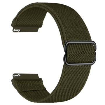 Samsung Galaxy Watch6 Classic 47mm 43mm Urrem 20mm Justerbar Nylon Armbånd - Mørk Olivengrøn