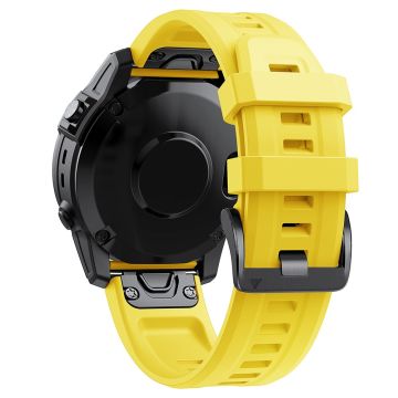 KALEBOLKLB-TXGJ-001 Garmin Fenix 7S / 7S Pro 20 mm silikoneurrem med trapezformede huller - Gul