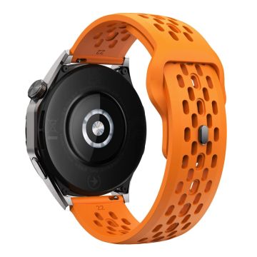 Garmin vivoactive 5 / Venu 2 Plus Silikone Urrem 20mm Hul Justerbar Rem - Orange