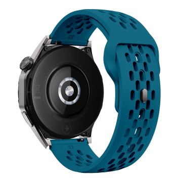 Garmin vivoactive 5 / Venu 2 Plus Silikone Urrem 20mm Hul Justerbar Rem - Cyan