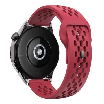 Garmin vivoactive 5 / Venu 2 Plus Silikone Urrem 20mm Hul Justerbar Rem - Rød