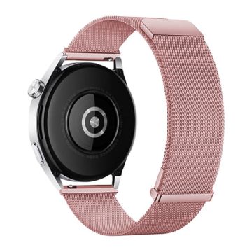 Samsung Galaxy Watch6 Classic / Watch6 Watch Strap 20mm Milanese Mesh Magnetic Wrist Band - Lyserød Rose