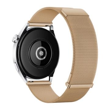 Samsung Galaxy Watch3 45mm / Xiaomi Watch Color / Huawei Watch Ultimate Magnetic 22mm Milanese Watch Band - Rødguld