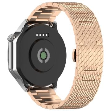 Huawei Watch GT 3 42mm / GT 3 Pro 20mm urrem i rustfrit stål med spænde - Rødguld