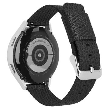 Huawei Watch GT 3 42mm / Watch GT 3 Pro 43mm Håndledsrem 20mm Texture Nylon Watchstrap - Sort / Sort