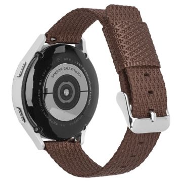 Huawei Watch GT 3 42mm / Watch GT 3 Pro 43mm Håndledsrem 20mm Texture Nylon Watchstrap - Brun / Brun