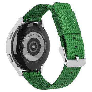 Huawei Watch GT 3 42mm / Watch GT 3 Pro 43mm Håndledsrem 20mm Texture Nylon Watchstrap - Mørkegrøn / Mørkegrøn