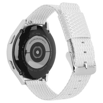 Huawei Watch GT 3 42mm / Watch GT 3 Pro 43mm Håndledsrem 20mm Texture Nylon Watchstrap - Hvid / Hvid