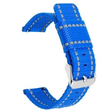 Huawei Watch GT 3 42mm / Watch GT 3 Pro 43mm Håndledsrem 20mm Texture Nylon Watchstrap - Mørkeblå / Mørkeblå