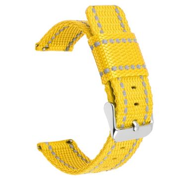 Huawei Watch GT 3 42mm / Watch GT 3 Pro 43mm Håndledsrem 20mm Texture Nylon Watchstrap - Gul / Gul