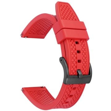 Huawei Watch GT 4 46mm / GT 4 Pro 22mm Udskiftningsbånd Fluorubber Watchstrap - Rød + Sort Spænde