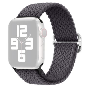 Apple Watch Series 9 8 7 41mm / 6 5 4 SE (2022) SE (2023) SE 40mm / 3 2 1 38mm Watchband Flettet nylonrem - Rumgrå