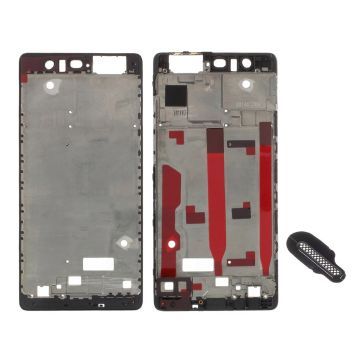 Huawei P9 OEM front housing frame plus ørestykke mesh reparation - Sort