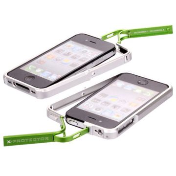 FiiO X-Fighter (Silver Half - Green) Alu-Kofanger Til Iphone 4/4S