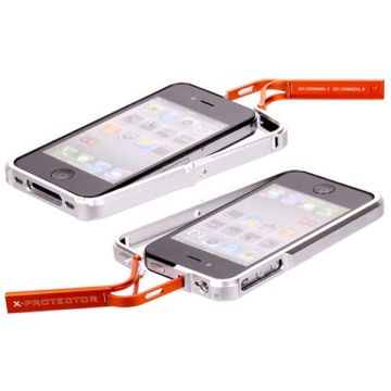 FiiO X-Fighter (Silver Half - Orange) Alu-Kofanger Til Iphone 4/4S