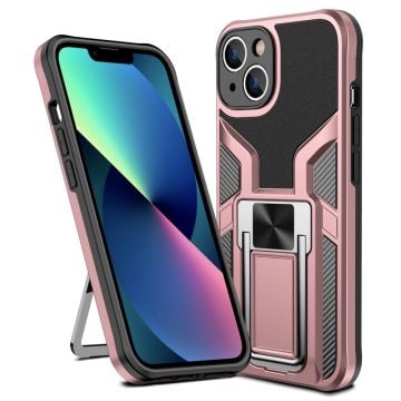 Stødsikkert hybridcover med kickstand til iPhone 14 - Rose Gold