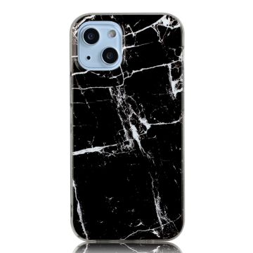 Marble design iPhone 14 cover - Sort Marmor