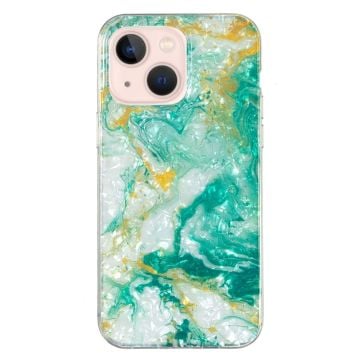 Marble design iPhone 14 cover - Grøn Marmor