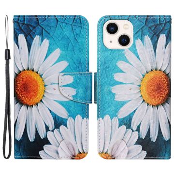 Wonderland iPhone 14 flip etui - Stor Krysantemum