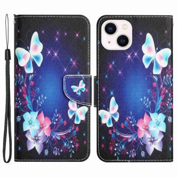 Wonderland iPhone 14 flip etui - Sommerfugl