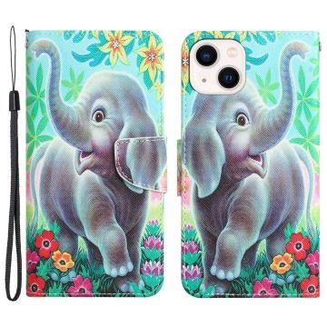 Wonderland iPhone 14 flip etui - Elefant