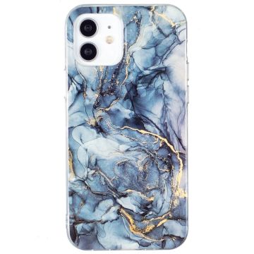 Marble design iPhone 12 Mini cover - Grå