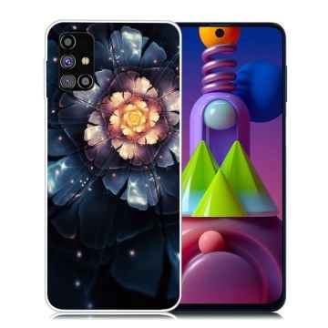 Deco Samsung Galaxy M51 Etui - Gylden blomst