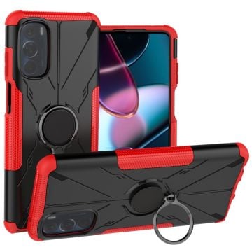 Kickstand-cover med magnetisk plade til Motorola Moto G Stylus (2022) - Rød