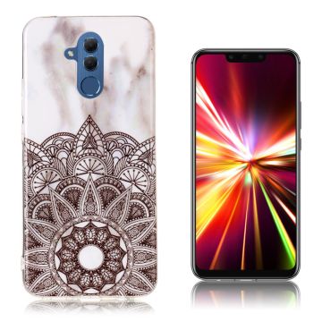 Huawei Mate 20 Lite beskyttelsesetui i silikone med marmor mønster - Mandala