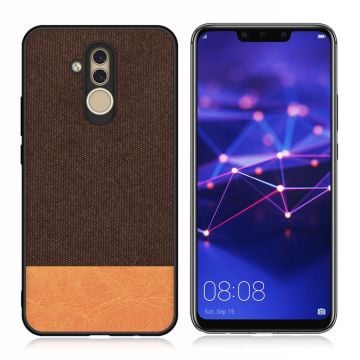 Huawei Mate 20 Lite stof tekstur etui - Kaffe / Brun