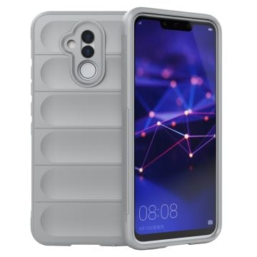 Blødt grebsformet cover til Huawei Mate 20 Lite - Sølv/Grå