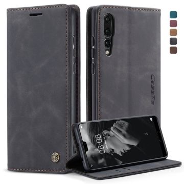 CaseMe Huawei P20 Pro Vintage Etui - Sort