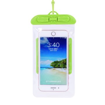 Universal waterproof pouch with lanyard for 5.2-6.4 inch smartphones - Green