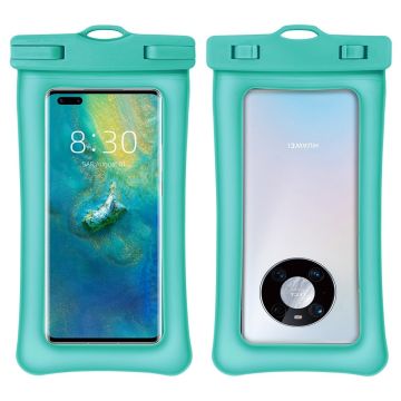 Universal waterproof pouch for smartphone with strap - Blue