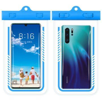 Universal waterproof pouch for 7.2 inch smartphone - Blue