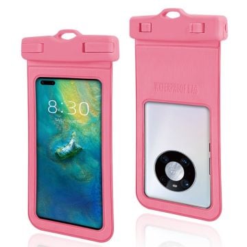 Universal IPX8 waterproof phone bag with lanyard - Pink