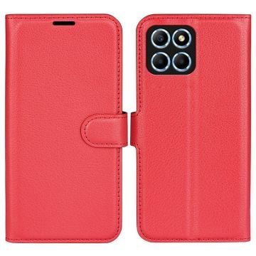 Klassisk Honor X8 Flip Etui - Rød