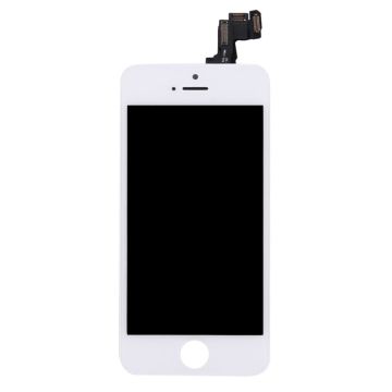 iPhone 5s LCD-skærm og digitaliseringsforbindelse med frontkamera / hjem knap osv. (Lavet af Tianma) - Hvid