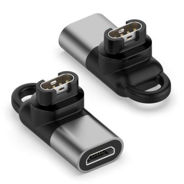 90 graders Micro USB opladningsstik til Garmin-ur