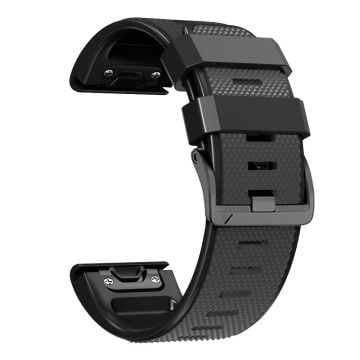 22 mm tofarvet silikonerem i rudeform til Amazfit / Garmin / Coros-ur - Trækul Grå + Sort