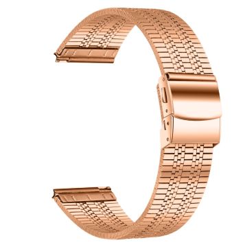 Garmin Vivoactive 4 Replacement Band Stylish 22mm Stainless Steel Watch Strap - Rose Gold