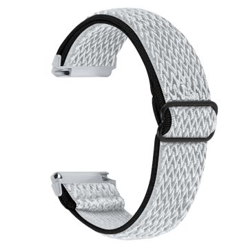 Garmin Vivomove Style / Garminmove Style 20mm Elastic Watch Strap Replacement Watchband - Black+White