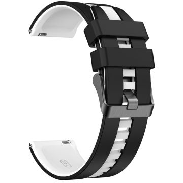 Huawei Watch 4 / 4 Pro / GT 4 46mm Replacement Strap 22mm Universal Silicone Watch Band - Black+White