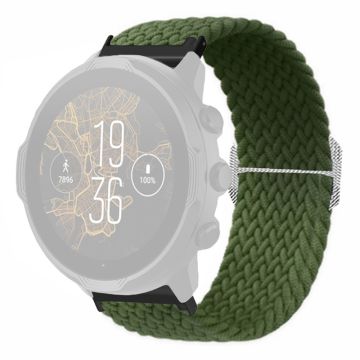 Suunto Spartan Sport Wrist HR Baro / Suunto 7 Watch Strap 24mm Braided Nylon Band - Army Green