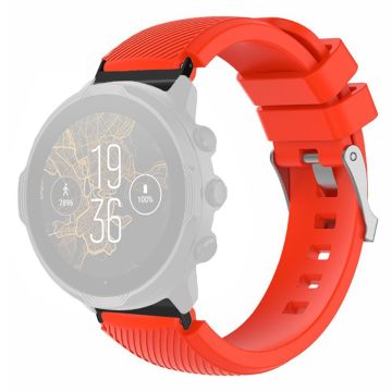 Suunto Spartan Sport Wrist HR Baro / Suunto 7 Watch Strap 24mm Twill Texture Flexible Band - Red