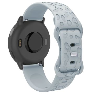 Coros Pace 3 / Apex 46mm / Apex Pro Silicone Band 22mm Leopard Texture Watch Strap - Cloudy Grey