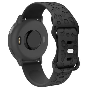 Garmin Venu 2 Plus / vivoactive 5 20 mm silikoneurrem Leopard Texture Justerbar rem - Sort